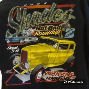 HOTROD Henley T-shirt 2008 Shades Roundup Yellow Truck *L* Pigeon Forge TN